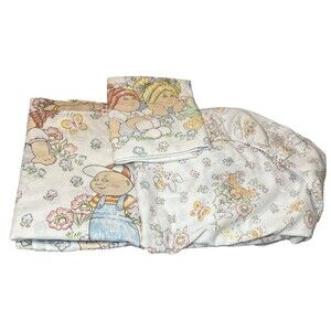 Cabbage Patch Twin Sheet Set 3 Piece Twin Flat Fitted Pillowcase CPK Vintage 80s